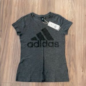 Gray and black Adidas T-shirt